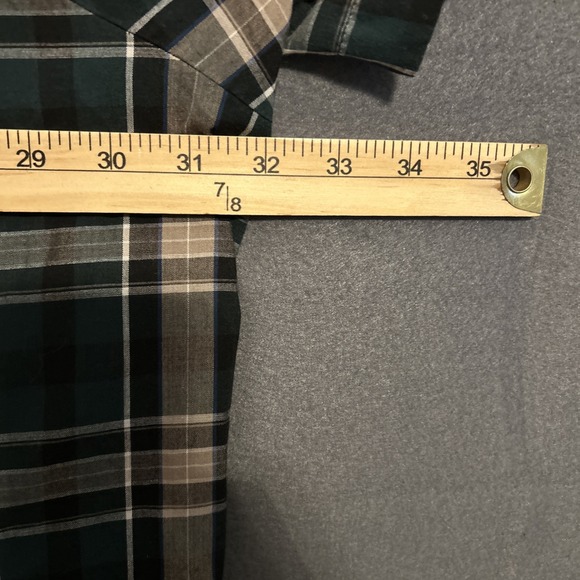 Wrangler Pearl Snap Western Shirt Men Size 4XL Green Plaid Short Sleeve Rodeo - Picture 6 of 8